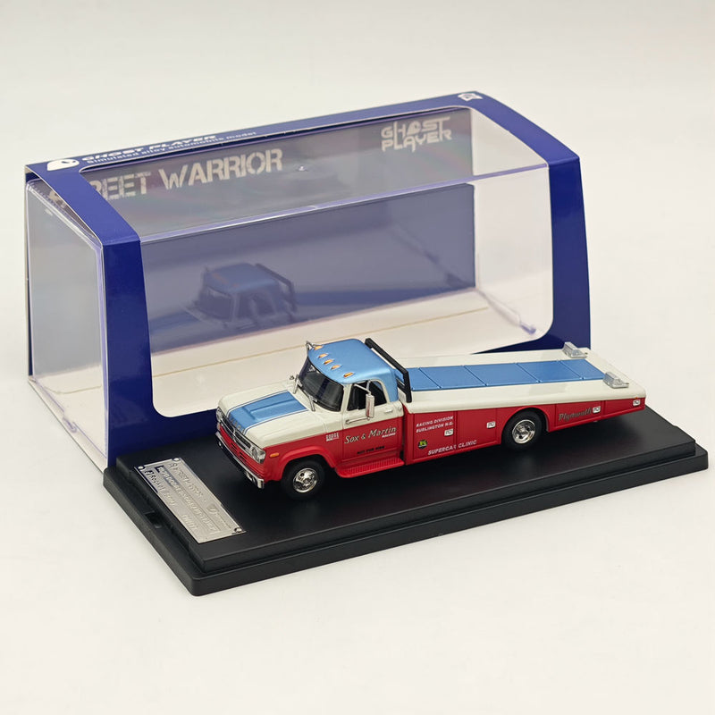 1/64 STREET WEAPON 1970 DODGE D300 RAMP TRUCK Car Transporter Diecast Model