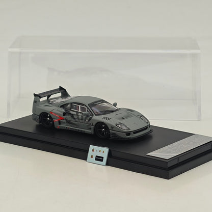 1/64 Ghost Player F40 LBWK Battle Grey Widebody Modified Alloy Model Car Limited Collection