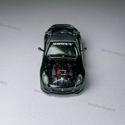 RM 1:64 Ferrari 599XX Racing Sports Model Diecast Car Model with Openable Hood