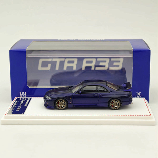 FH 1/64 Nissan Skyline GTR R33 Racing Sports Blue Diecast Models Car Toy Limited 999 Collection