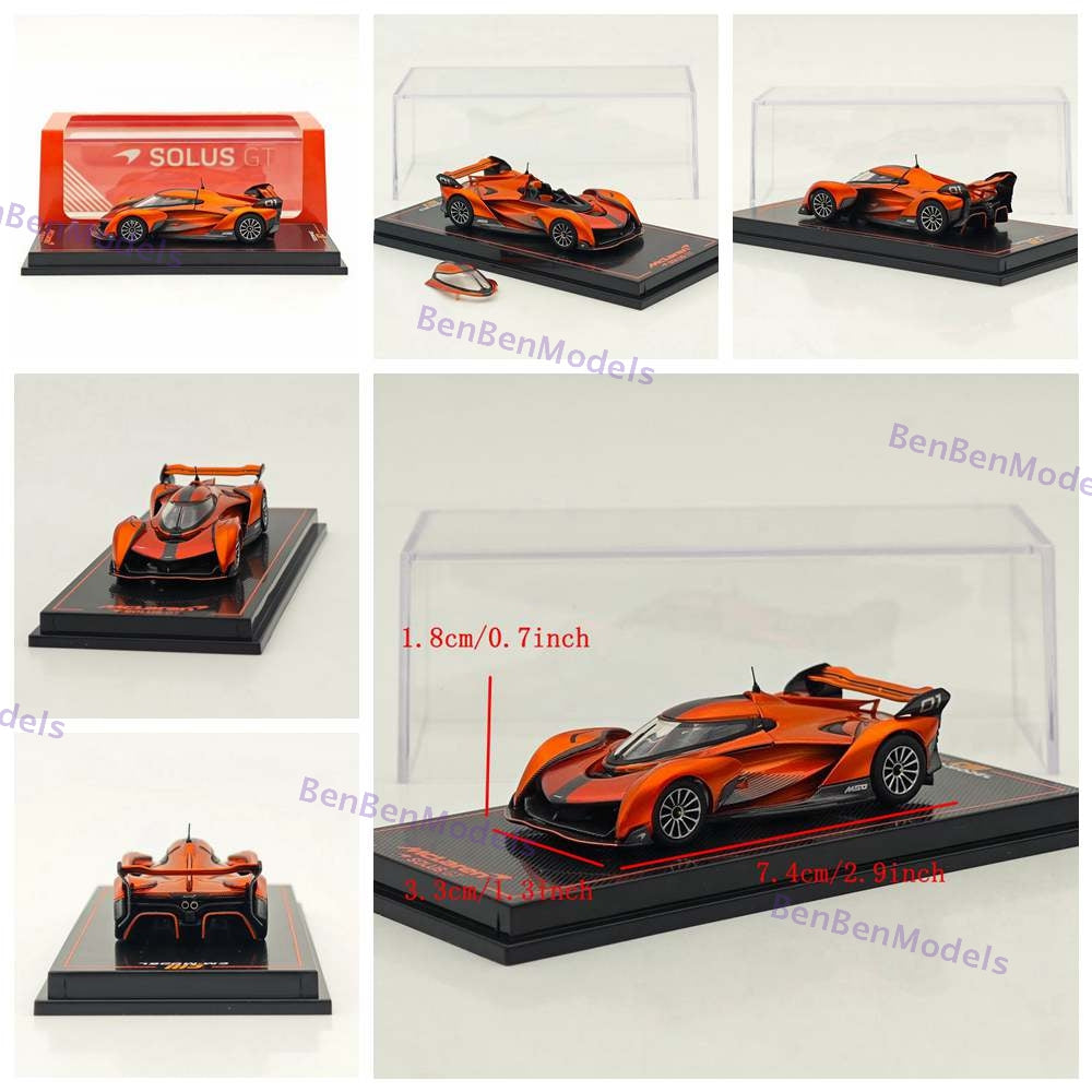 1/64 CM Mclaren Solus GT Racing Sports Diecast Metal Car Ornaments Supercar