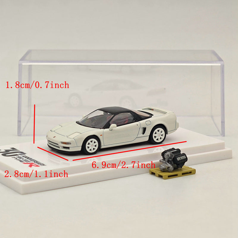 1/64 Hobby Japan Honda NSX NA1 Type R 1994 w/ Engine Display 30th Anni White Diecast Models Car Limited Collection