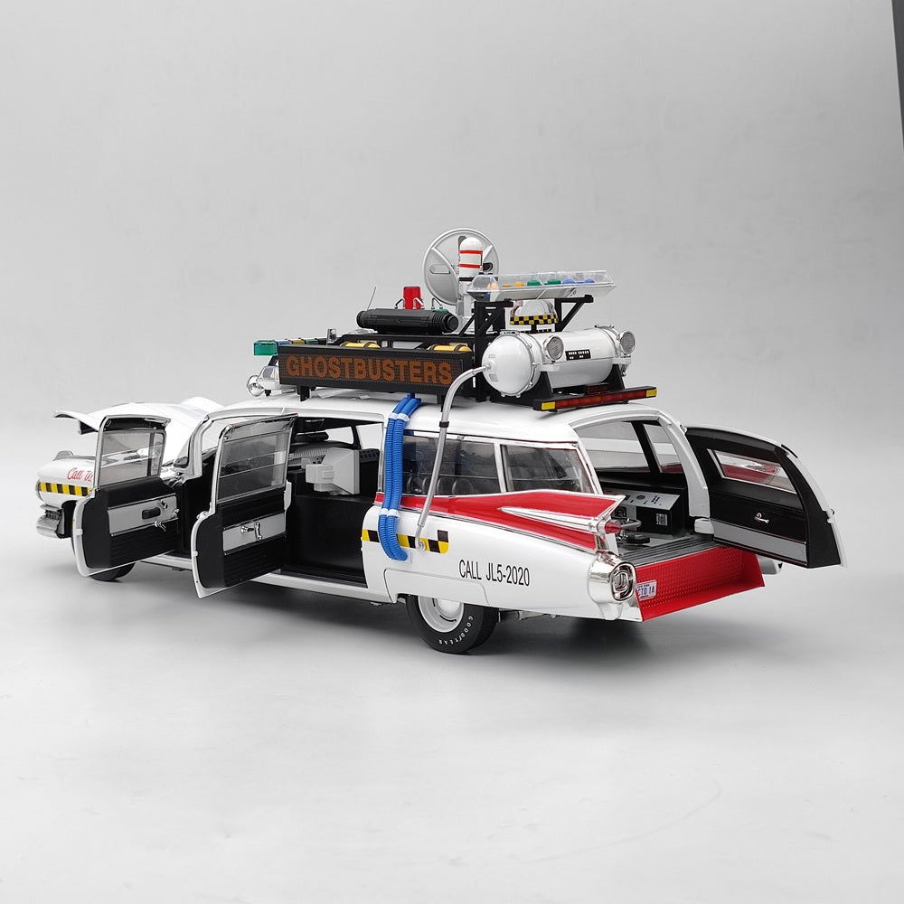 HOT WHEELS 1:18 Cadillac Ghostbusters II ECTO 1A Elite X5470 Diecast Models Toy Car Gifts Collection(Ships from the United States)
