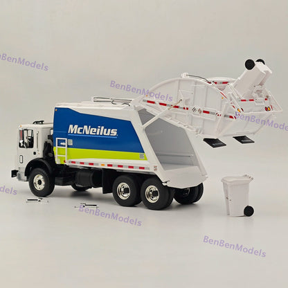 1/34 FIRST GEAR Mack TerraPro McNeilus Rear Load Refuse Truck & Two Trash Carts
