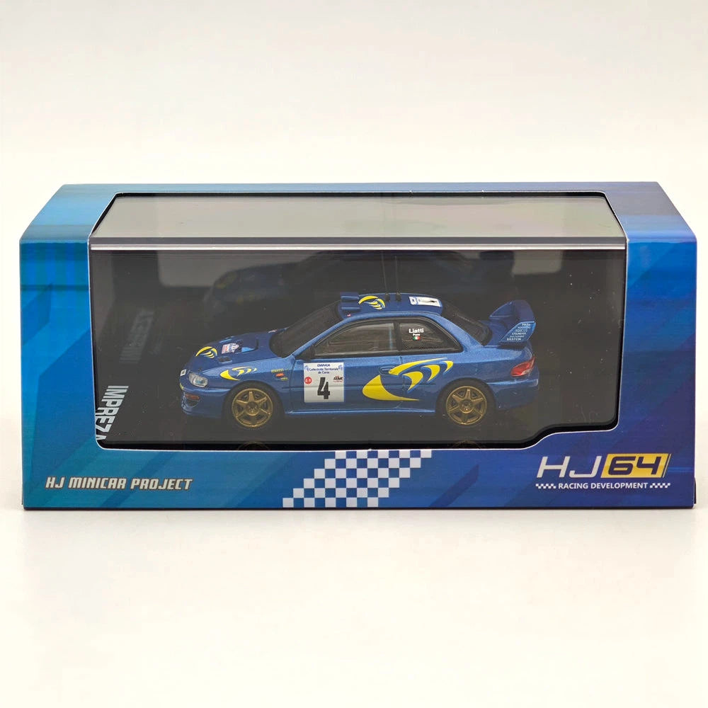 Hobby Japan 1:64 IMPREZA WRC 1997 #4 TOUR DE CORSE HJR642041D Blue Alloy model