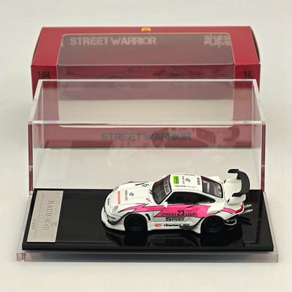 Modèle réduit de voiture moulé sous pression SW RWB 993 Rauh-Welt Modified Pink #23 Short Wing Limited au 1/64 