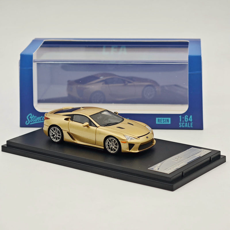 1/64 Stance Hunters Lexus LFA High REV Series Gold Resin Model Car Limited 299 Collection Auto Toys Gift