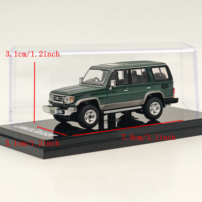 Hobby Japan 1/64 Toyota LANDCRUISER 70 ZX 4DOOR 2001 Diecast Models Car Green