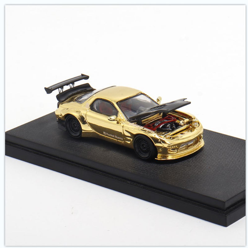 Master 1:64 Mazda RX-7/RX7 FD3S Hood and Headlights Can Open Diecast Models Toys Car Collection Gifts