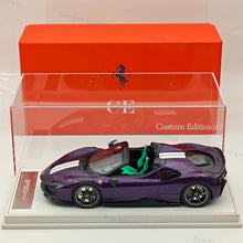 CE 1/18 Ferrari SF90 Spider Supercar Car Purple Resin Model Limited Collection