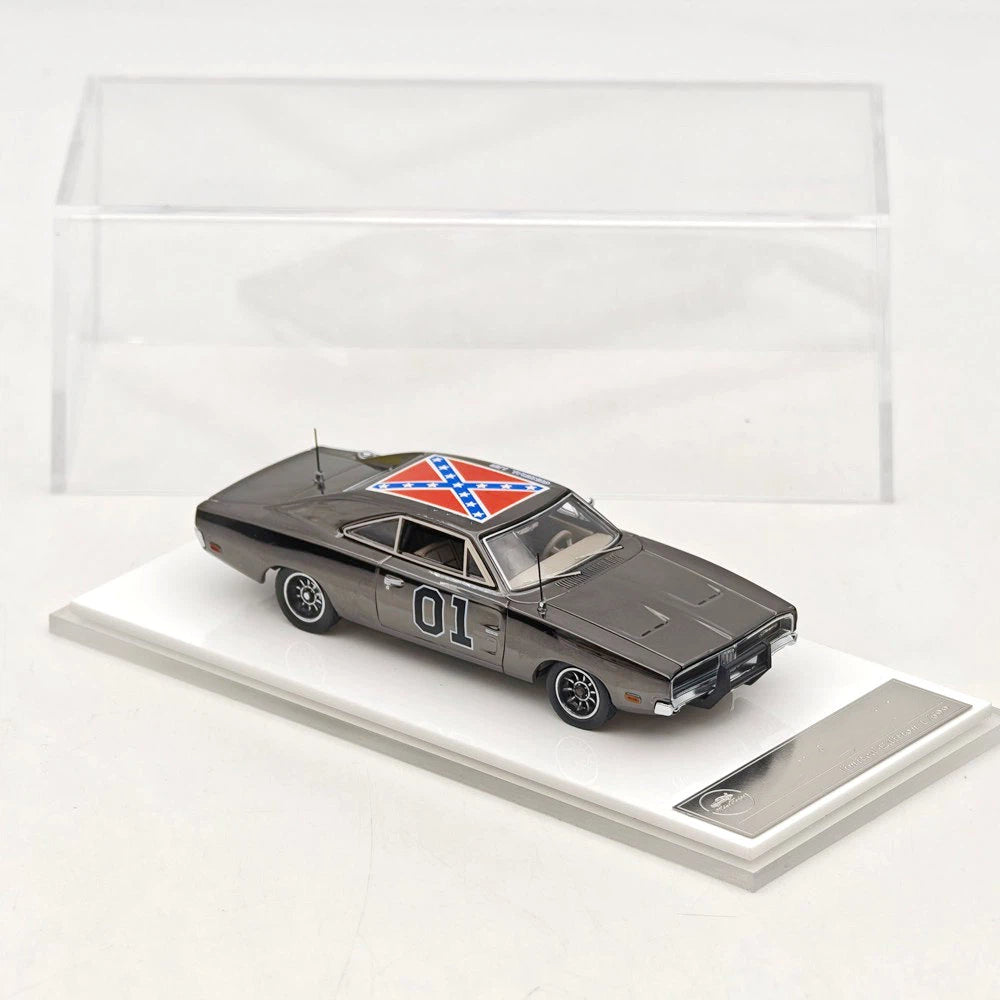 Limited Chrome Silver-Gray 1:64 General Lee Charger Mini Forge Diecast Model Car