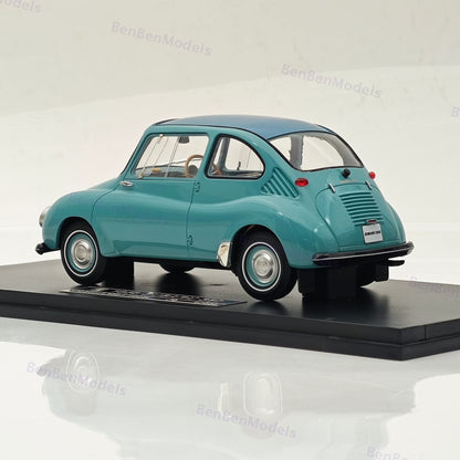 1:18 Ebbro Subaru 360 1958 Mini Beetle Master Blue Resin Model Car Limited