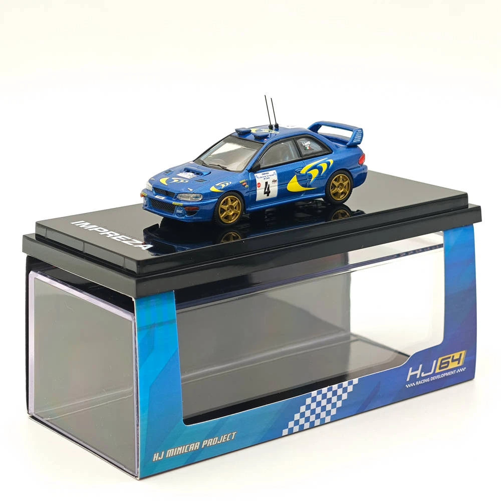 Hobby Japan 1:64 IMPREZA WRC 1997 #4 TOUR DE CORSE HJR642041D Blue Alloy model