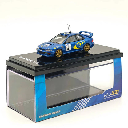 Hobby Japan 1:64 IMPREZA WRC 1997 #4 TOUR DE CORSE HJR642041D Blue Alloy model