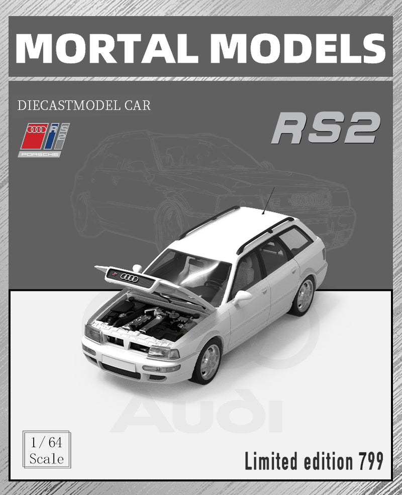 Pre-sale Mortal 1:64 Audi Rs2 Avant Station Wagon Miniature Diecast Toys Car Models Hobby Collection Gifts