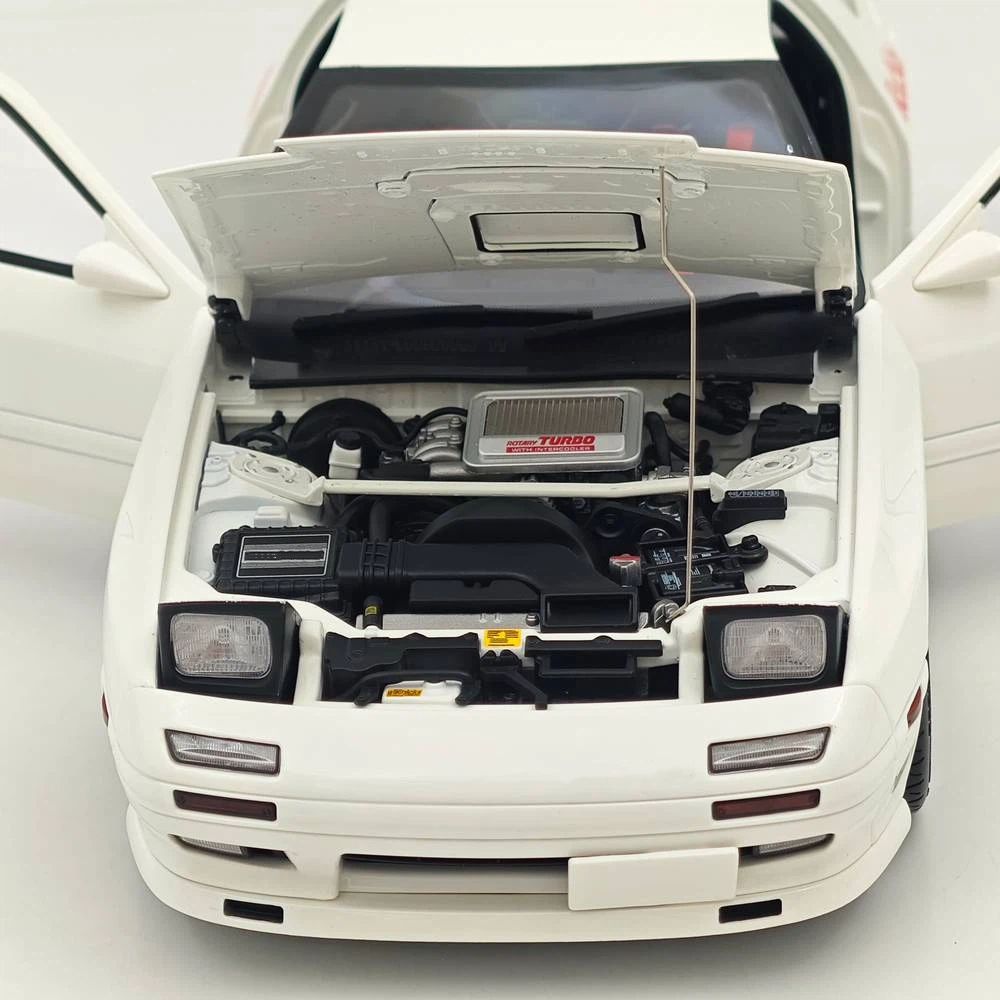 WHELART 1:18 RX7 FC3S Initial D 30e Anniversaire Voiture miniature en alliage + figurine