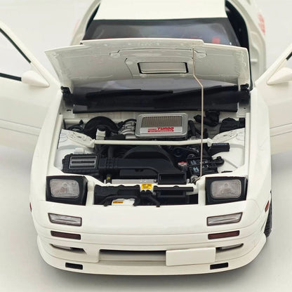 WHELART 1:18 RX7 FC3S Initial D 30e Anniversaire Voiture miniature en alliage + figurine