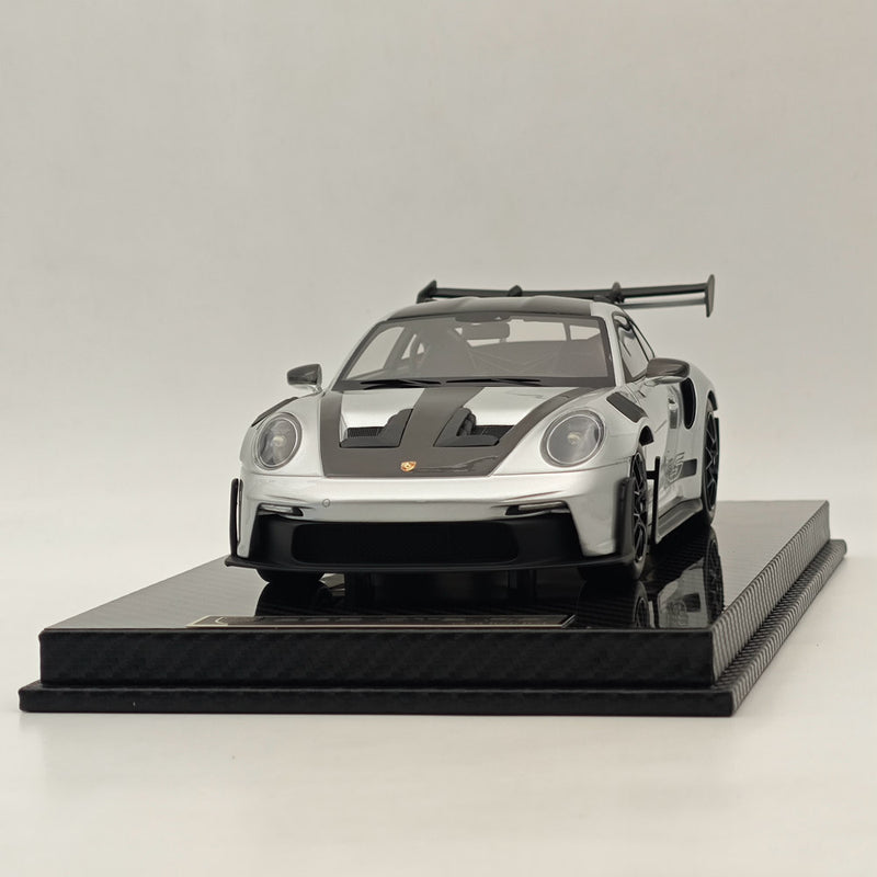 AI MODEL 1/18 Porsche 992 GT3 RS SILVER Resin High-Quality Collection Car Model