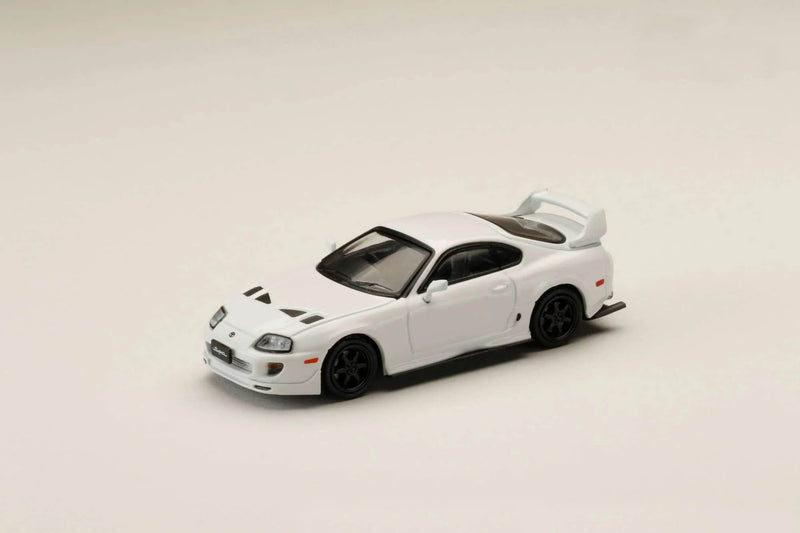 Hobby Japan 1/64 Toyota SUPRA (JZA80) JDM CUSTOMIZED VERSION WHITE II HJ644042W Diecast Models Car Collection