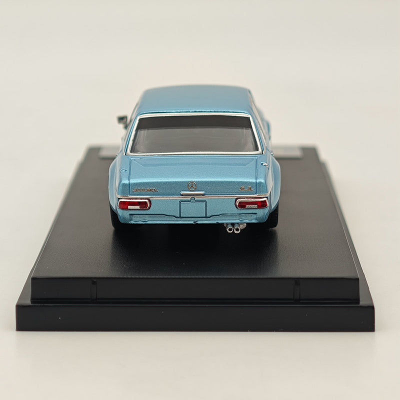 BSC 1:64 Mercedes Benz 300SEL W109 AMG Blue Diecast Car Model Toy Collections