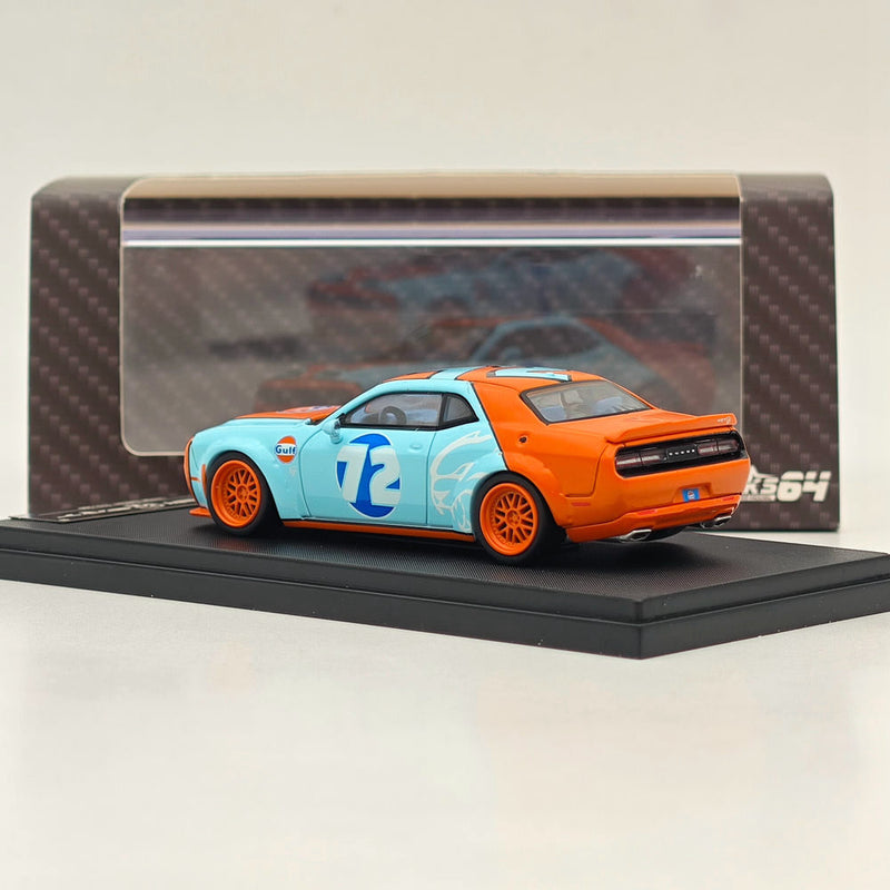 1:64 Fine works Dodge SRT Hellcat Muscle Sports Gulf Diecast Models Car