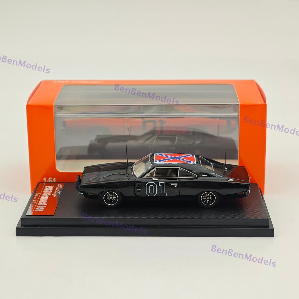 1:64 Mini Forge 1969 Charger General Lee Black Diecast Metal Car Limited