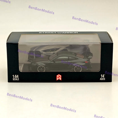 1/64 STREET WARRIOR SW BMW M4 Black Diecast Models Car Limited Collection