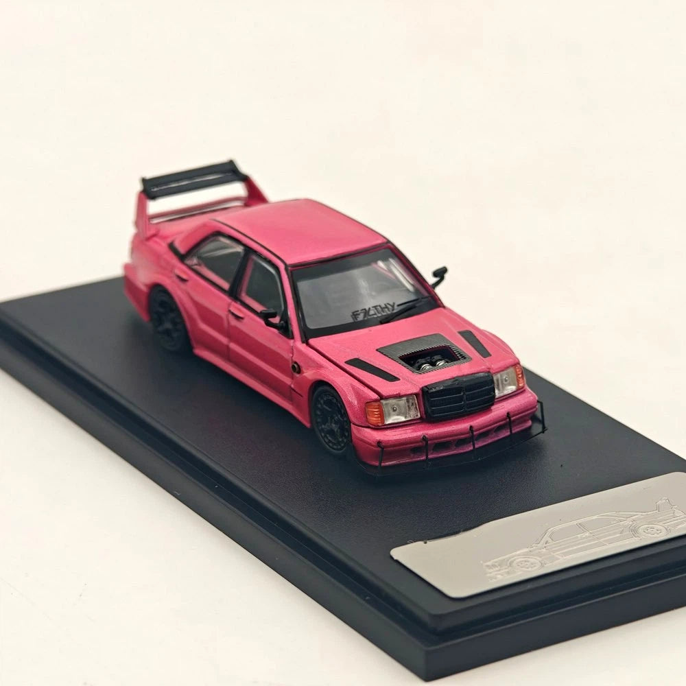 Rhino Model RM 1:64 W201 190E Modified Open Hood Diecast Model Car Limited Collection