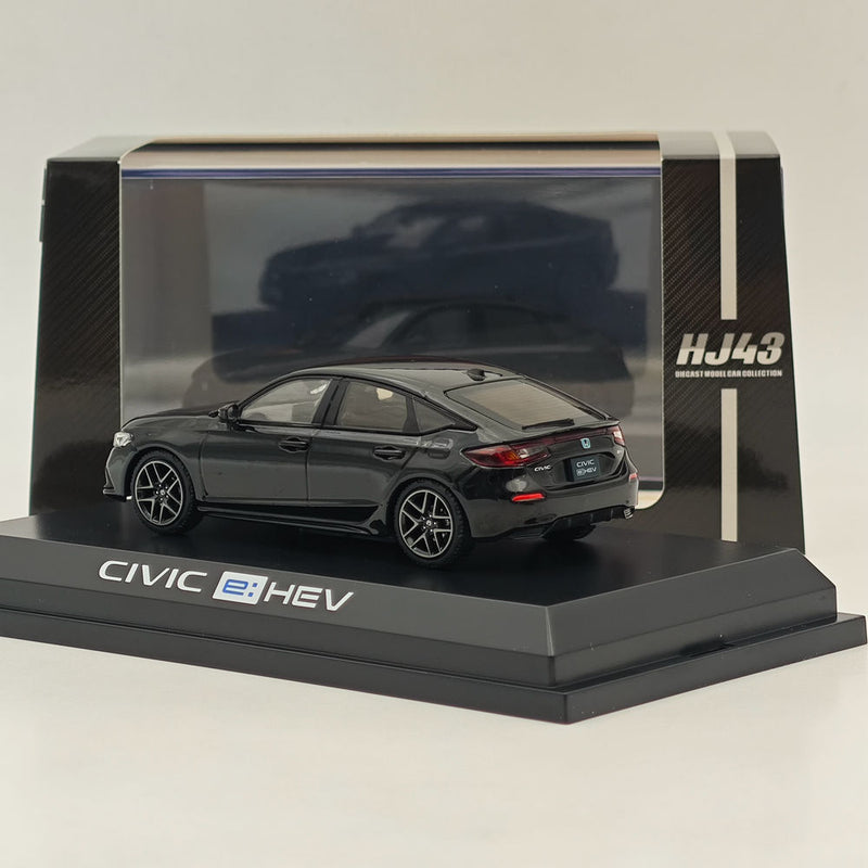 Hobby Japan 1/43 Honda CIVIC (FL4) e:HEV Crystal Black Pearl HJ433003BK Diecast Model Car Limited Collection