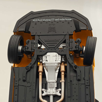 DM 1/18 Scale Model Replicas Ford Mustang GT 2019 Orange Fury RHD Diecast Car Miniature Hobby Gifts
