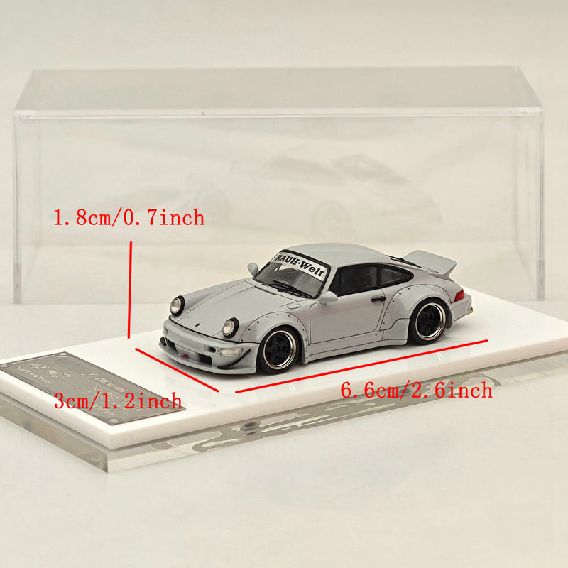 1/64 SH Porsche 964 RWB RAUH-Welt BEGRIFF Cement Gray Resin Diecast Models Car