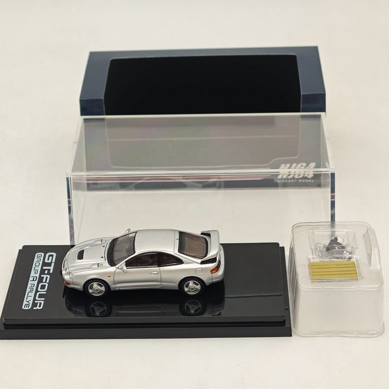 1/64 Hobby Japan Toyota CELICA GT-FOUR WRC Edition (ST205) w/ Engine HJ641064AS Silver Diecast Models Car Collection Auto Toys Gift