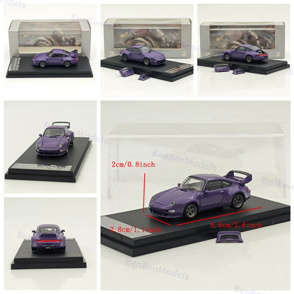 SW 1:64 Porsche Gunther Werks 993 Remastered Diecast Model Car - Four styles are