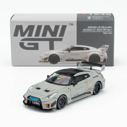 Minigt 1:64 GT R 35gt rr Combat Gray Lbwk Modified Alloy Car Model 1248