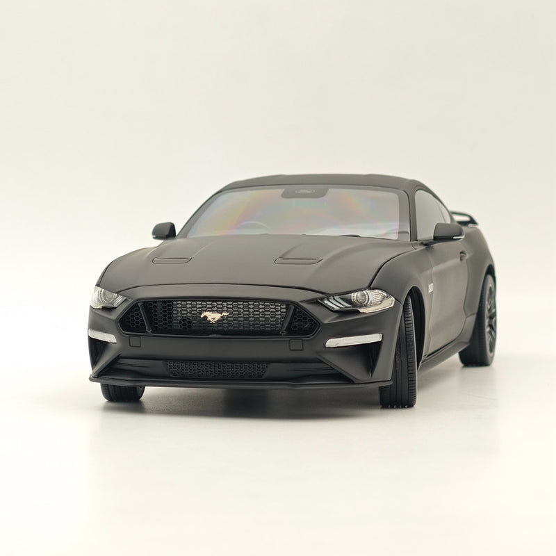 DM 1/18 Scale Model Replicas Ford Mustang GT 2019 Matte Black RHD Diecast Car Miniature Hobby