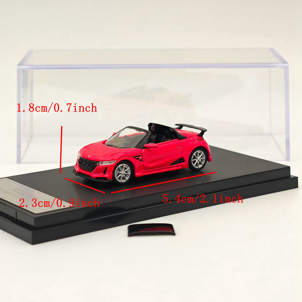 Master 1:64 Honda S660 Mugen Cabriolet Jouets moulés sous pression Modèles de voitures Collection Cadeaux Édition limitée