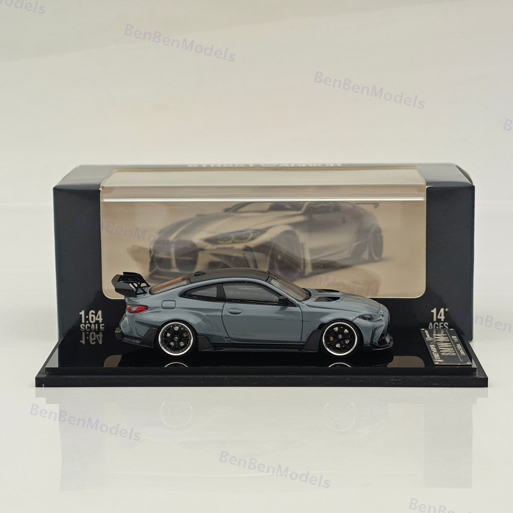 1:64 SW BMW M4 G82 Grey Sports Diecast Models Car Limited Collection Gifts