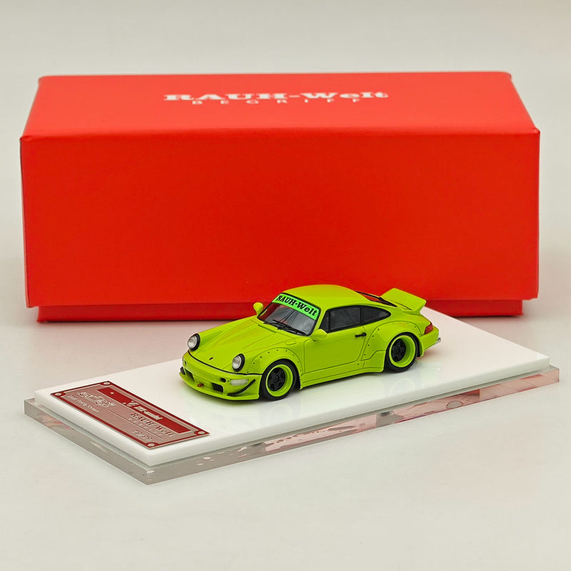 1/64 XKE Porsche 964 RWB RAUH-Welt BEGRIFF Apple Green Resin Models Car Limited Colledtion Auto Gift