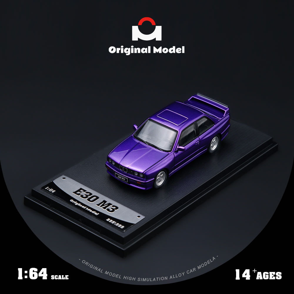 Pre order original model 1:64 E30 M3 Bootable cover supercar Phantom Purple Alloy Limited Collection Edition