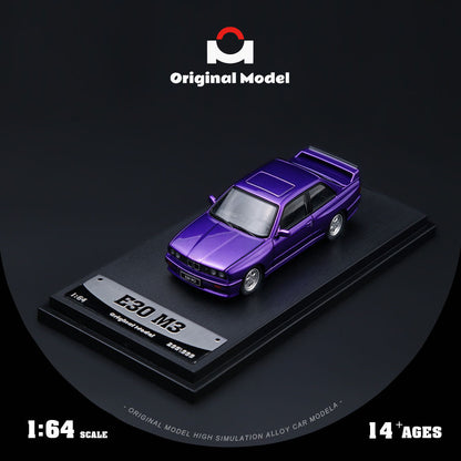 Pre order original model 1:64 E30 M3 Bootable cover supercar Phantom Purple Alloy Limited Collection Edition