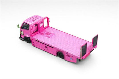 Pre-Order MEGA GEAR 1:64 Pink Green Dinosaur Custom Tow Truck Full Ground Trailer MG Alloy Model car