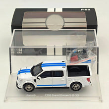 Fine Works64 x Mini Kars 1/64 F-150 Carroll Shelby Pickup Sport Truck Model Pearl White Stripe Diecast Model Car Collection - with Accessories