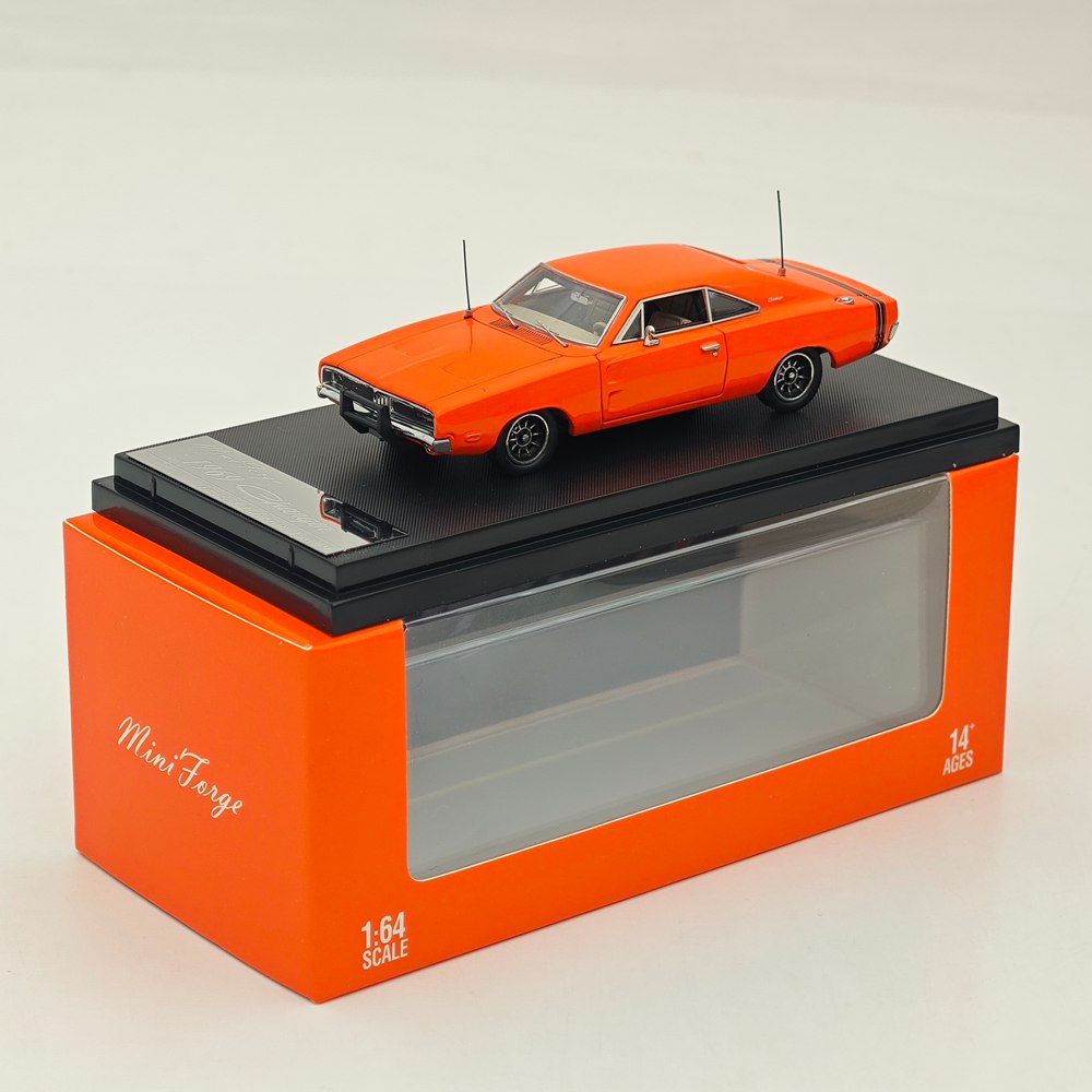 Mini Forge 1:64 1969 Charger RT style General Lee / with 1600 HP Twin-Turbo LS Diecast Motor