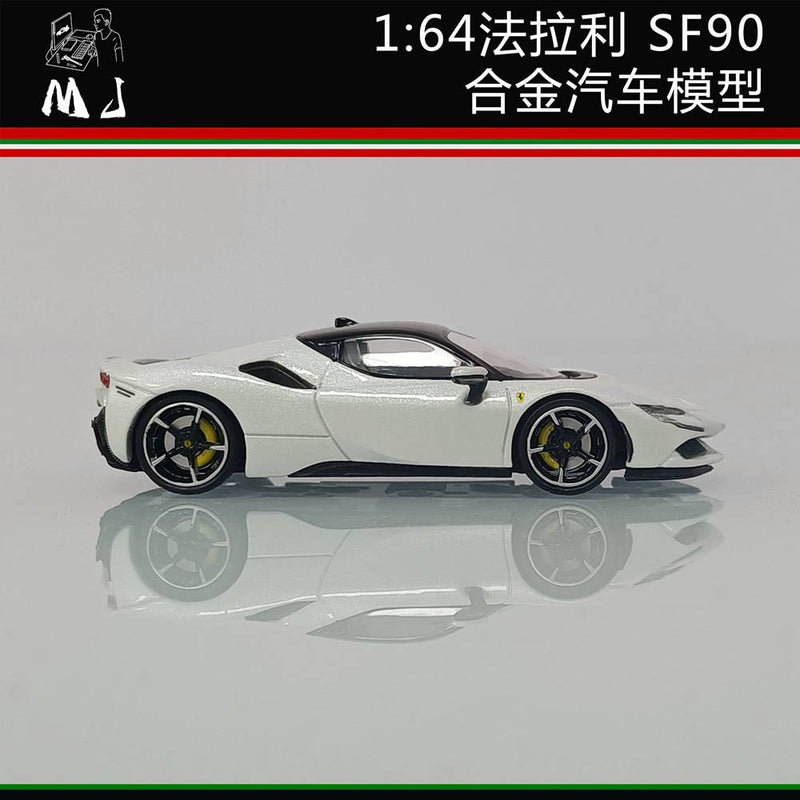 Pre-sale MJ 1:64 Ferrari SF90 Diecast Toys Car Models Miniature Hobby Collection Gifts