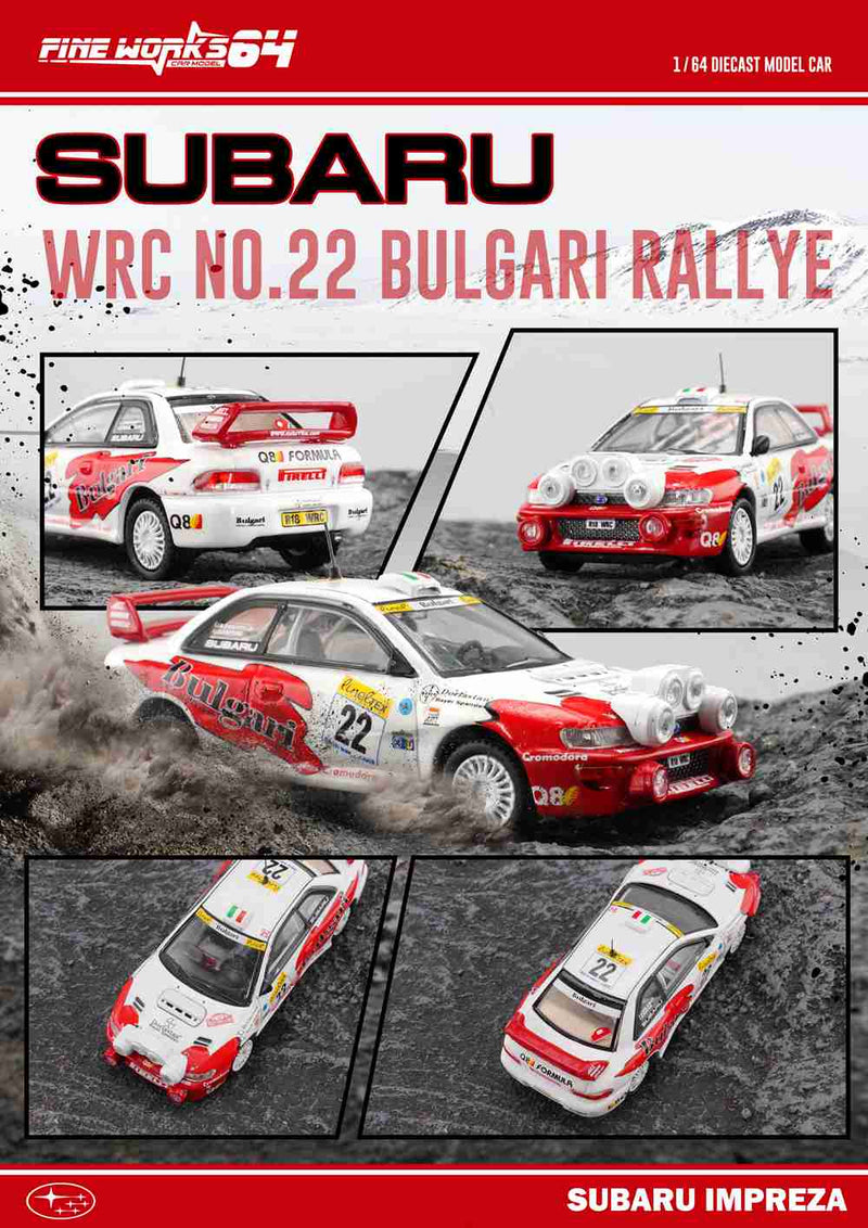 Pre-sale Fine Works 1:64 Subaru WRC Champion Racing Diecast Toys Car Models Collection Gifts Limited Edition