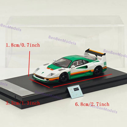 Ghost Player 1/64 F40 LBWK White Racing Sports Diecast Model Car Limited Edition