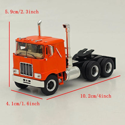 Top Self Replicas 1:64 Scale F700 Semi Tractor Trucks Orange Diecast Sleeper Model Car