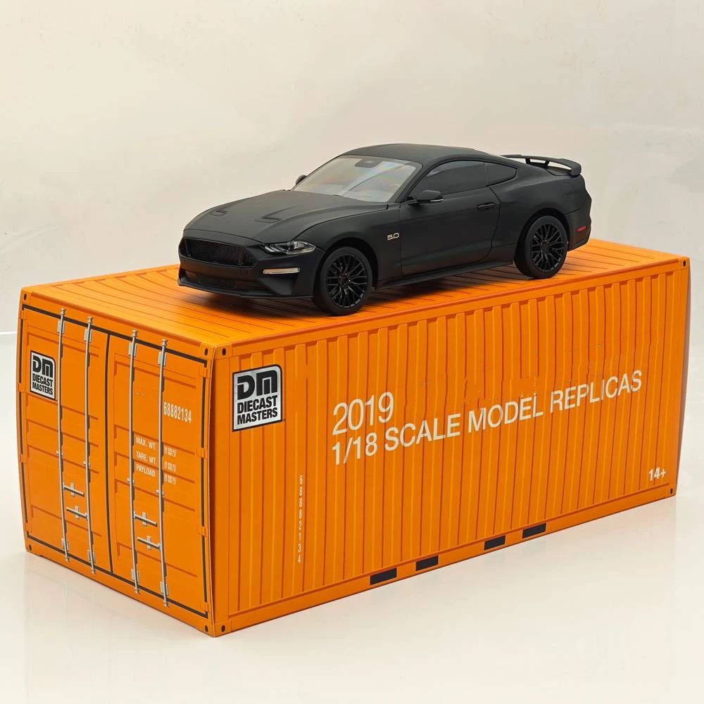 DM 1/18 2019 GT Matte Black LHD with Widebodykit Pack Diecast Model Car Miniature