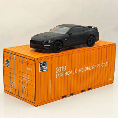 DM 1/18 2019 GT Matte Black LHD with Widebodykit Pack Diecast Model Car Miniature