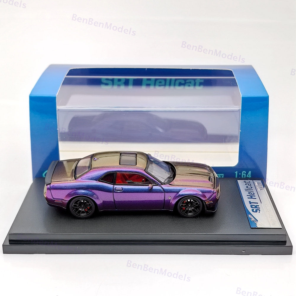 SH 1:64 gradient purple Dodge SRT Hellcat Muscle Sports Diecast Metal Car